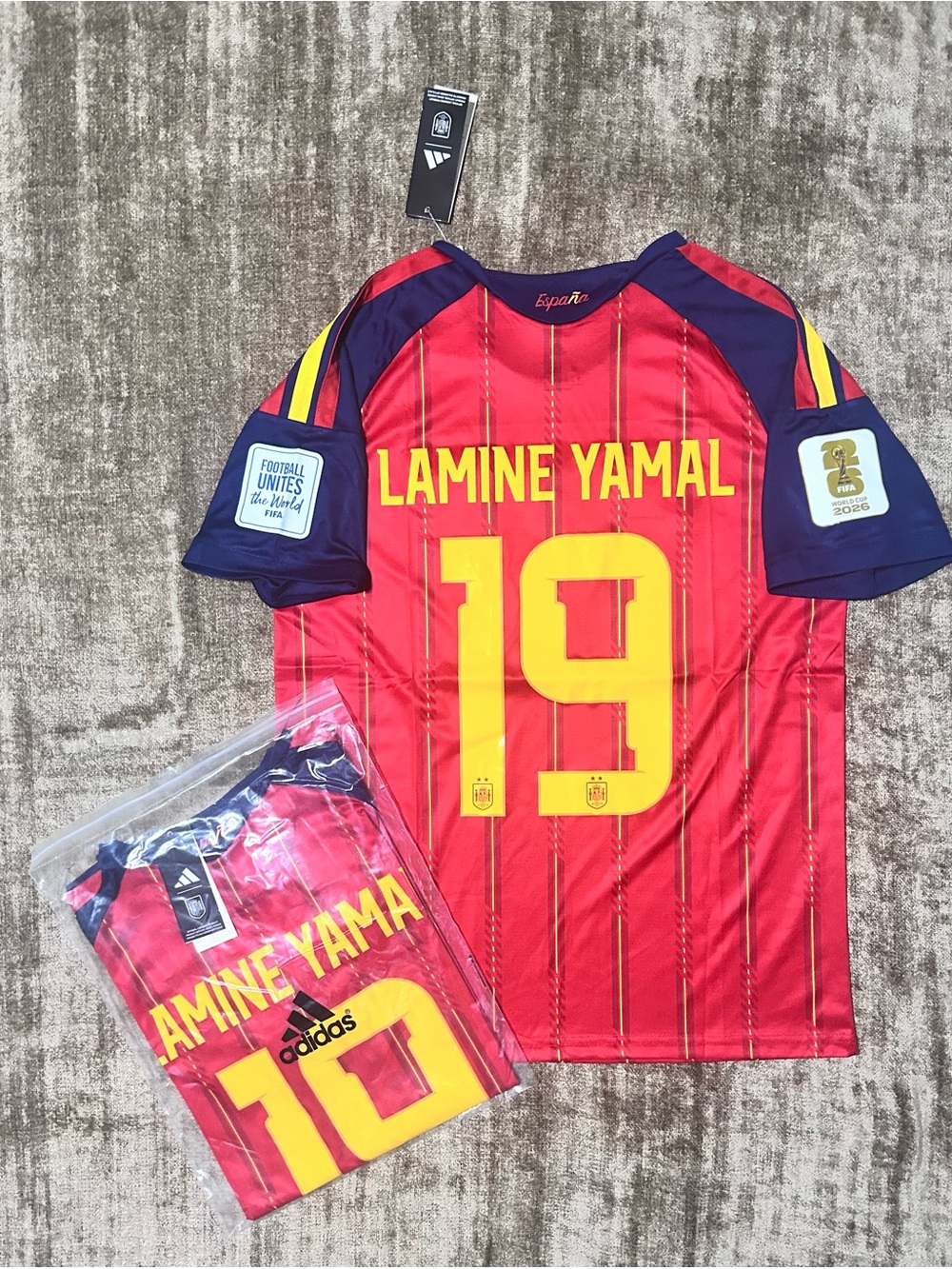 adidas men Spain Lamine Yamal medium jersey #19